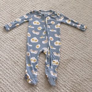 Angel Dear Zipper Footie Sunny Side Up 3-6m